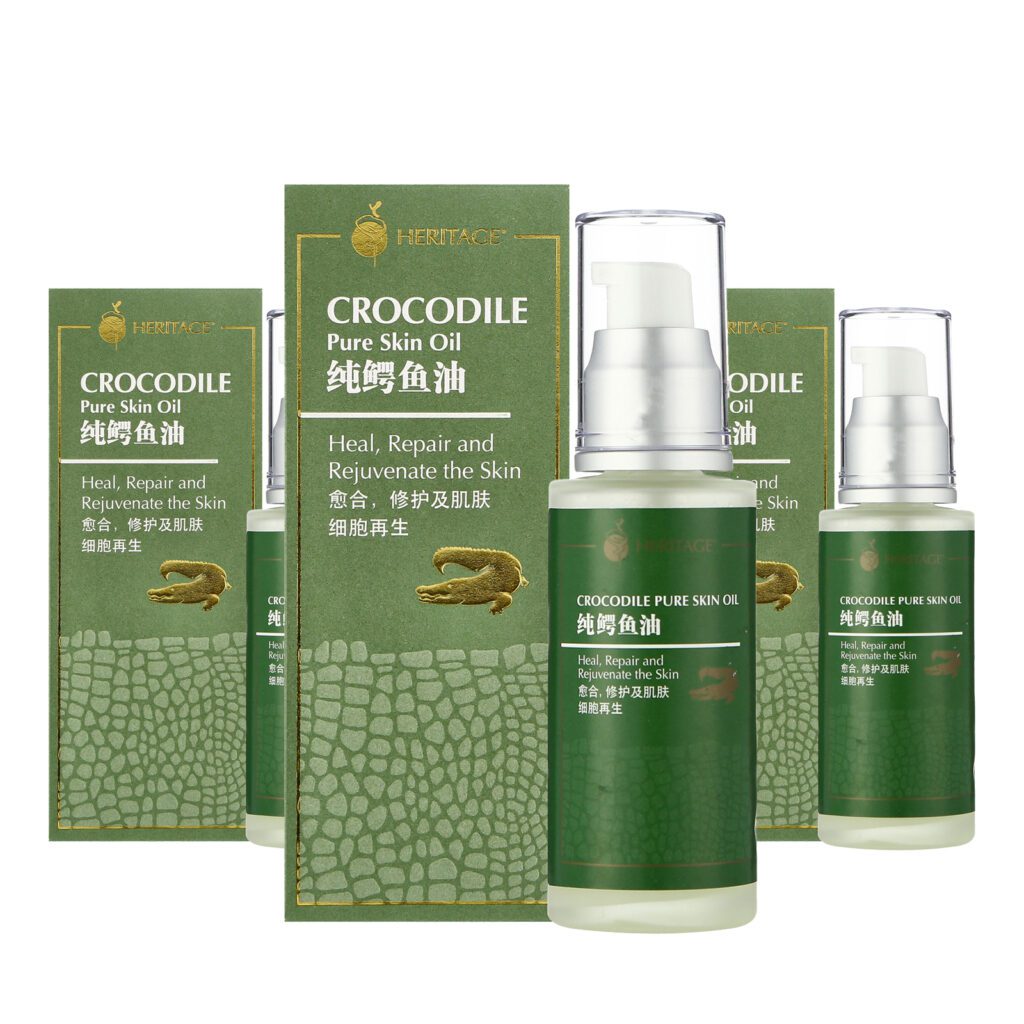 Heritage® Crocodile Pure Skin Oil (50ml x 3 Triple Pack) 纯鳄鱼油