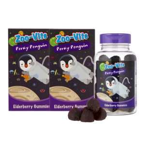 Zoo-Vite Perky Penguin Gummies (Twin Pack) (for Kids) 黑接骨木软糖