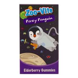 Zoo-Vite Perky Penguin Gummies (Twin Pack) (for Kids) 黑接骨木软糖